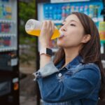 Beverage from a vending machine