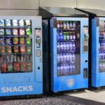 Three fully stocked vending machines